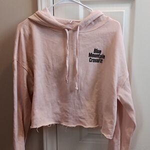 Blue Mountain CrossFit Peach Cropped Hoodie